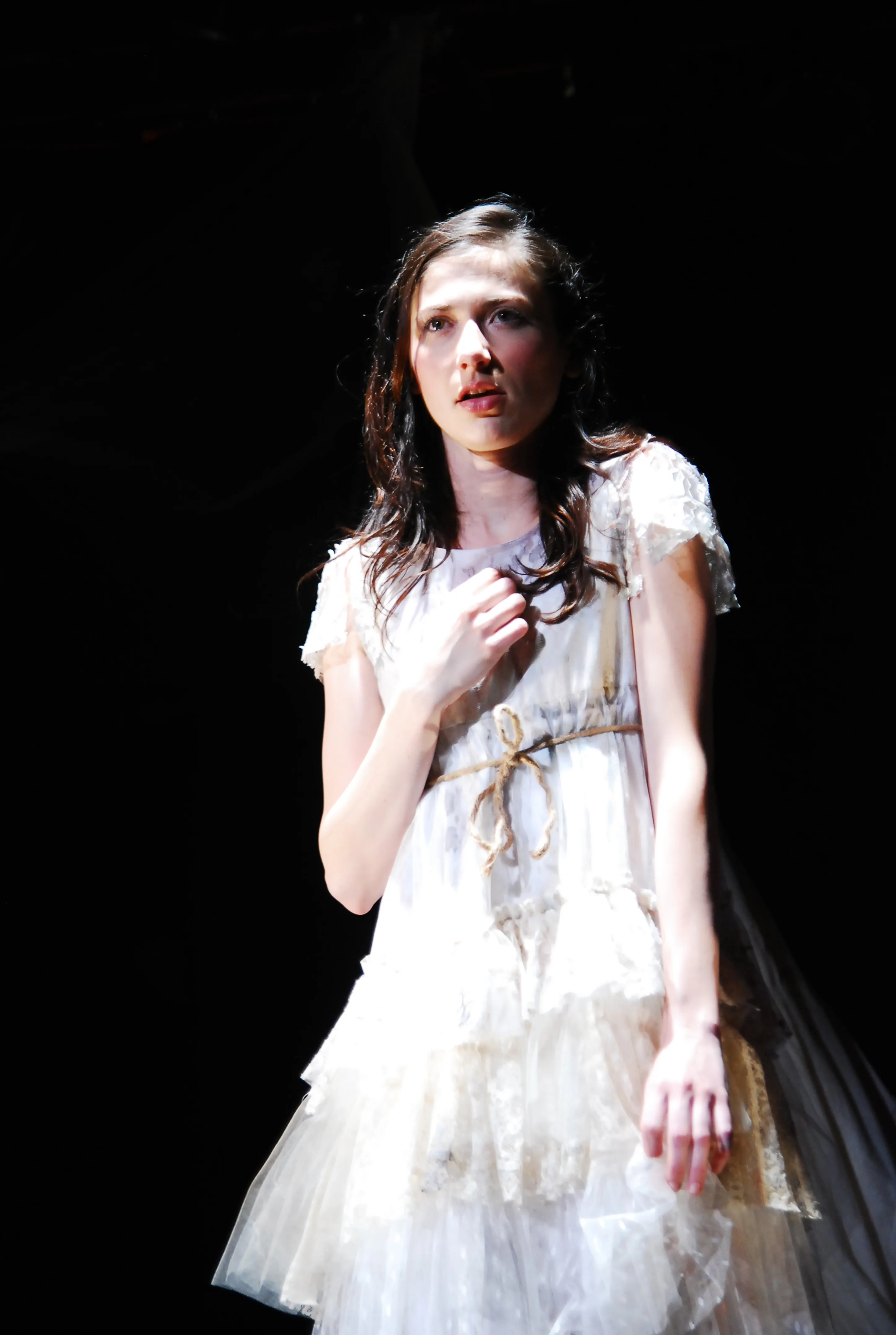 Robyn Buck as Arianna in The Pliant Girls , Fugitive Kind's Ovation Award-winning production loosely based on Aeschylus's The Suppliants . Photo courtesy of Amanda McRaven Download print quality (300 dpi)