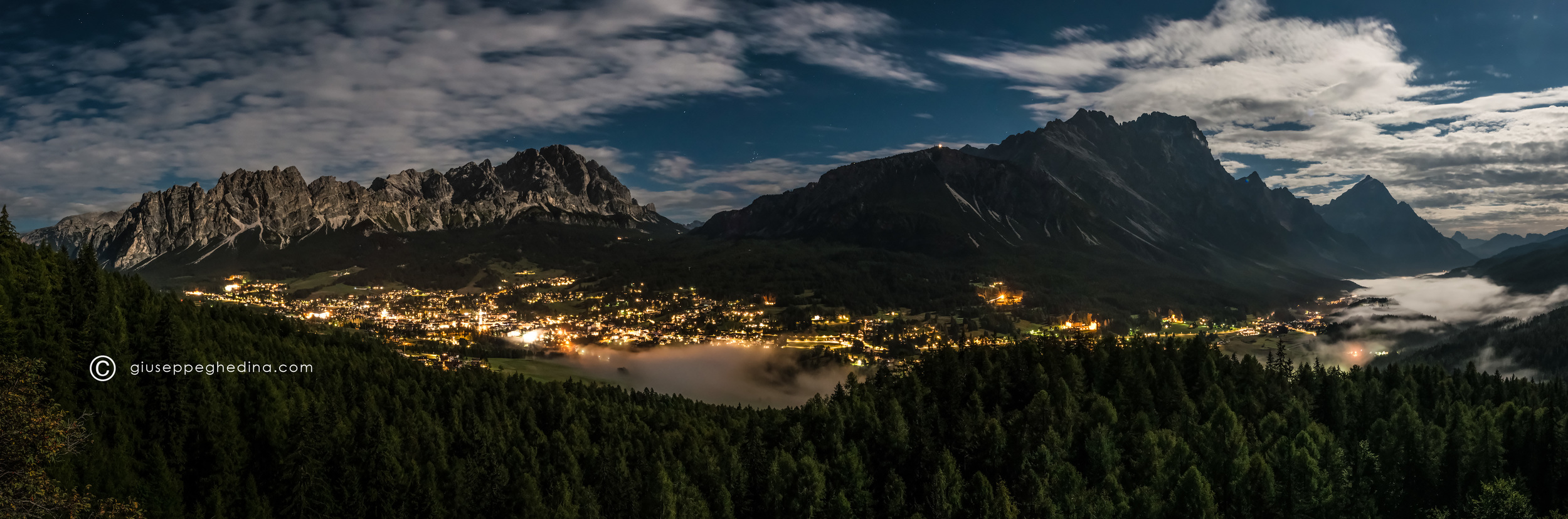 Cortina d'Ampezzo: panoramica dalla galleria di Pocol.
