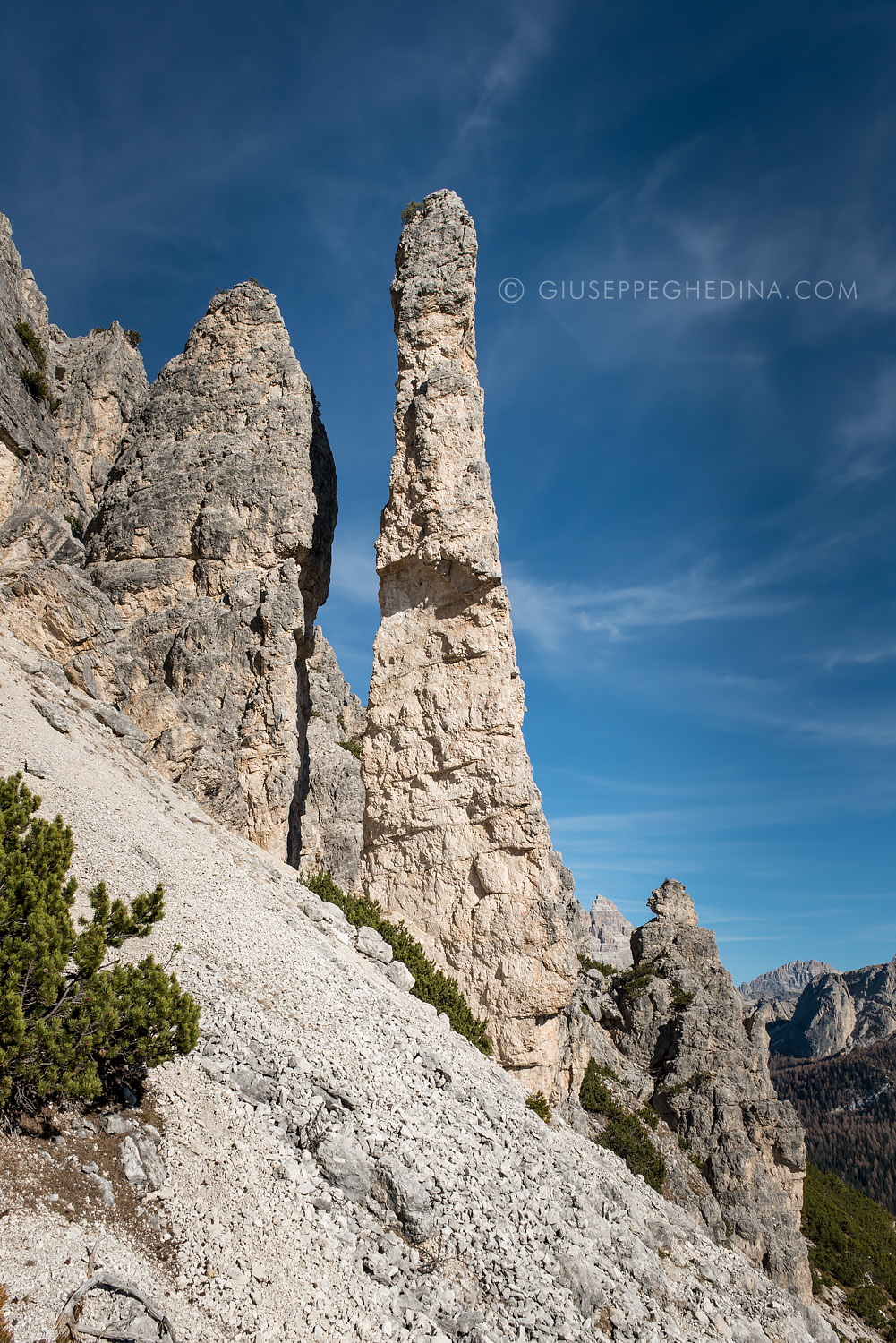 La Guglia De Amicis con a sx il Campanile di Misurina.