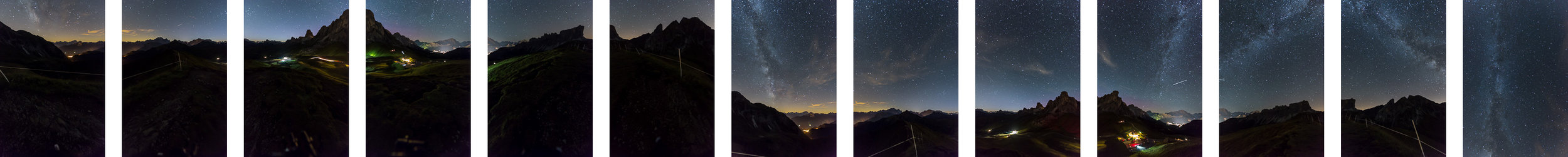 I 13 scatti realizzati per la composizione dell'immagine sferica