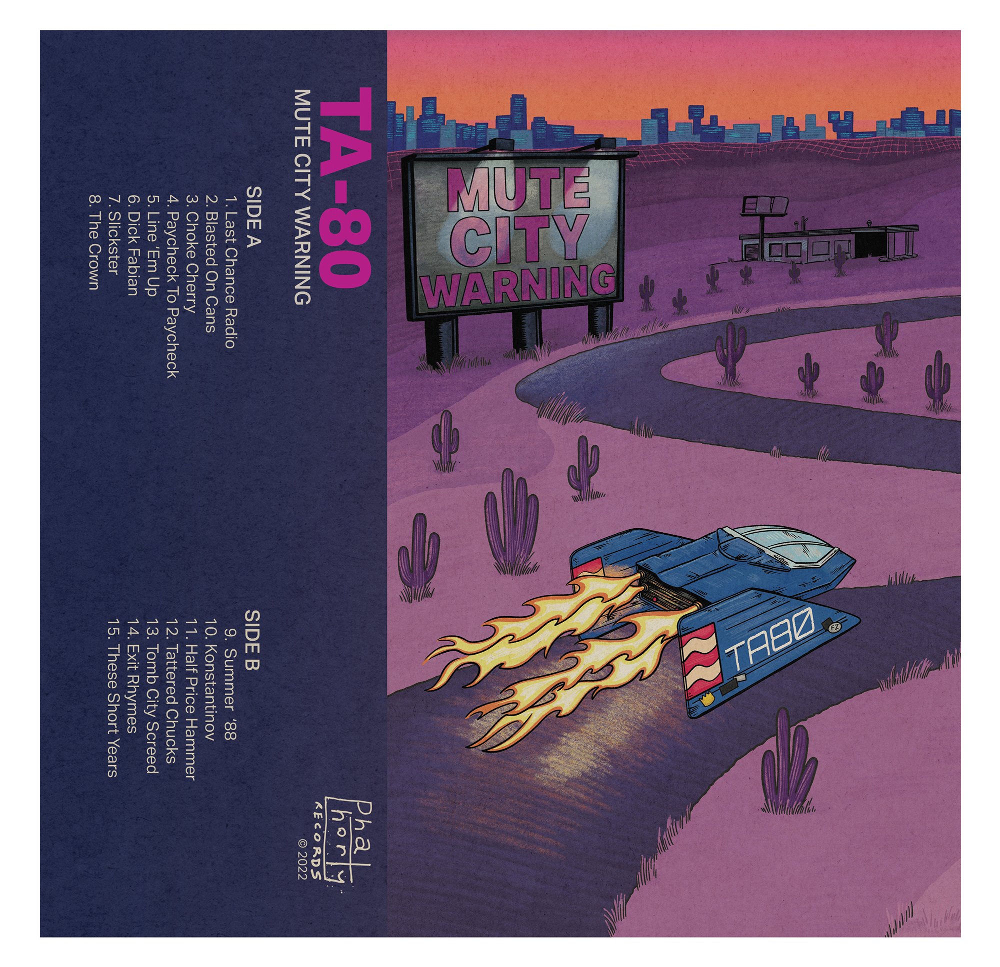 The cassette tape J-card front design