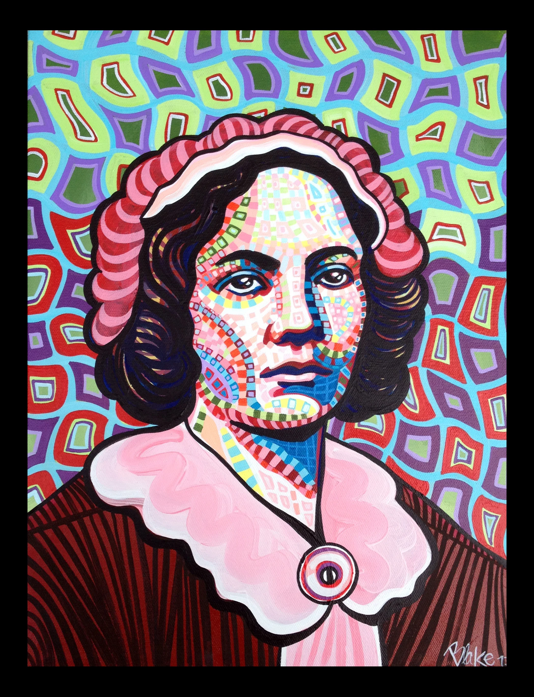 Elizabeth Cady Stanton 12" x 16" acrylic on canvas 2013