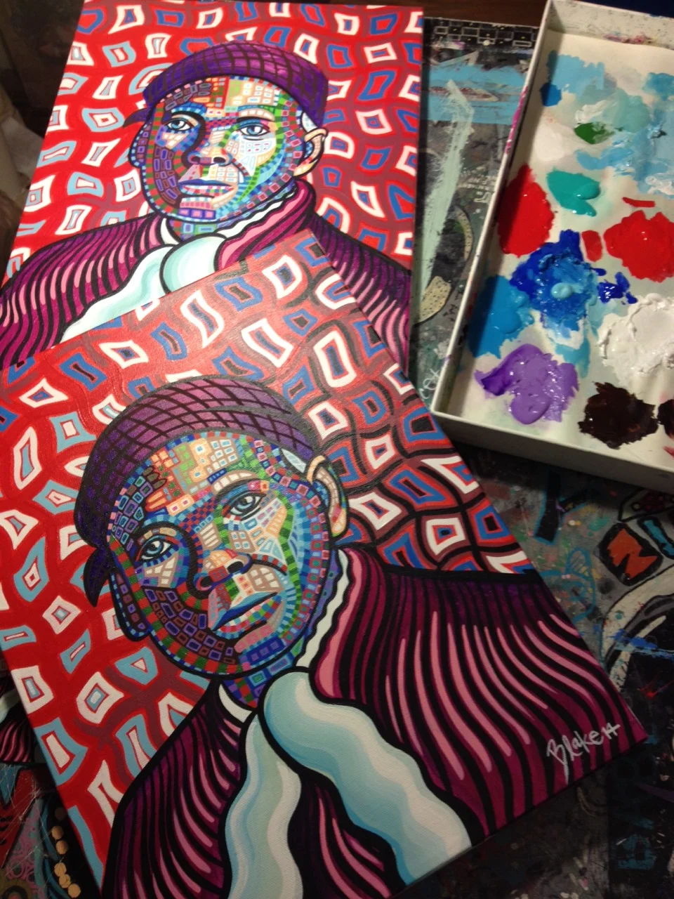 Harriet Tubman portrait copies 12" x 16"