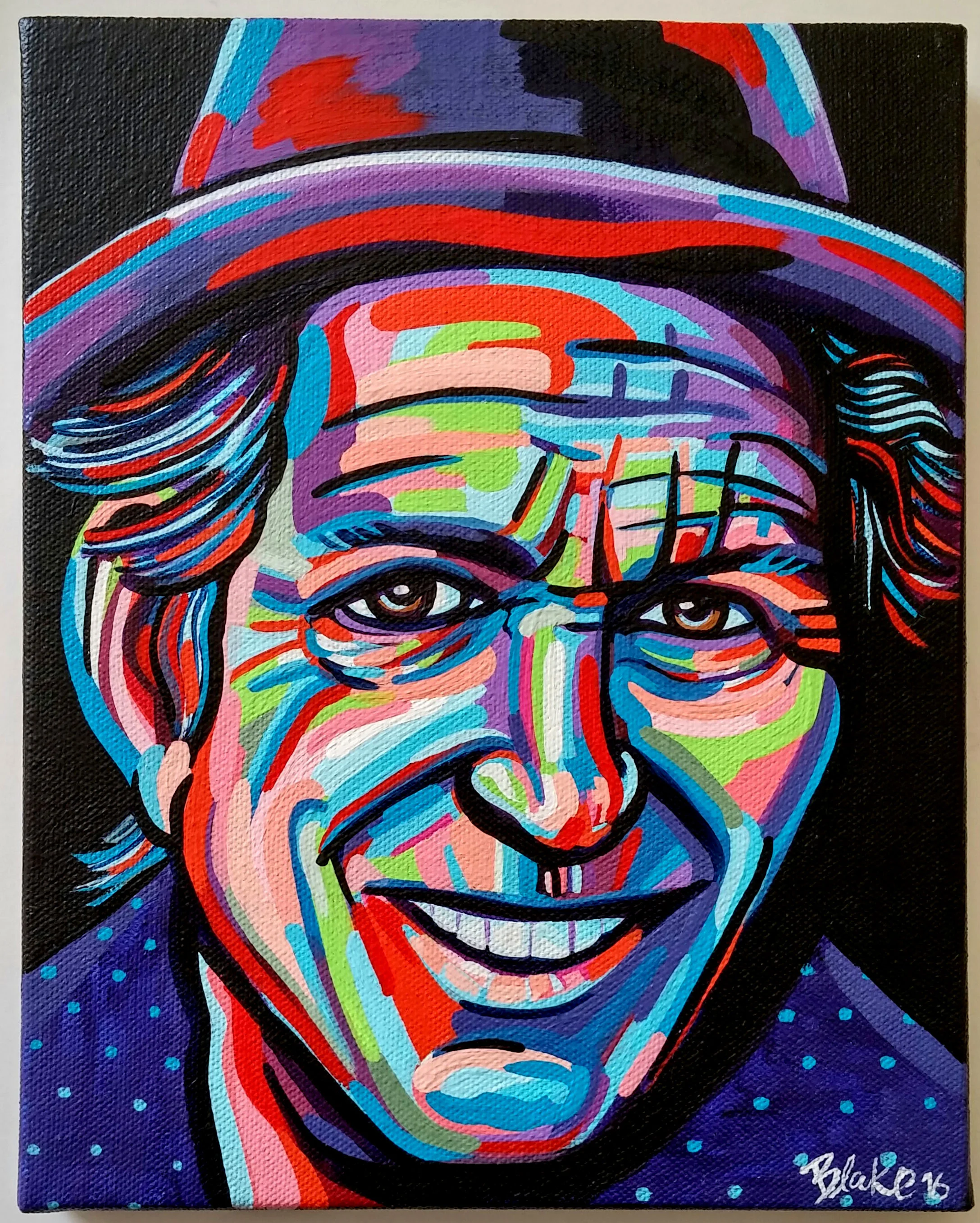"Keith Richards" 8" x 10" acrylic on canvas completed March 2016