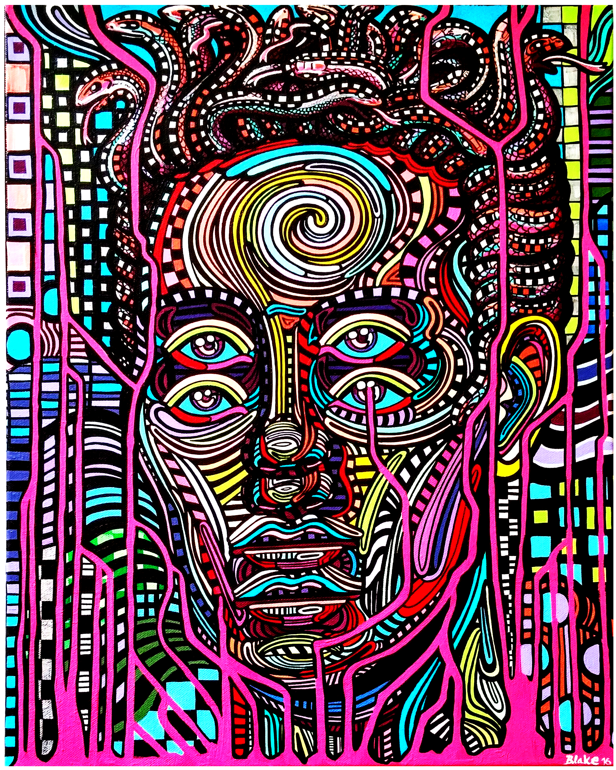 "Medeuxsa" 16" x 20" acrylic on canvas 2016