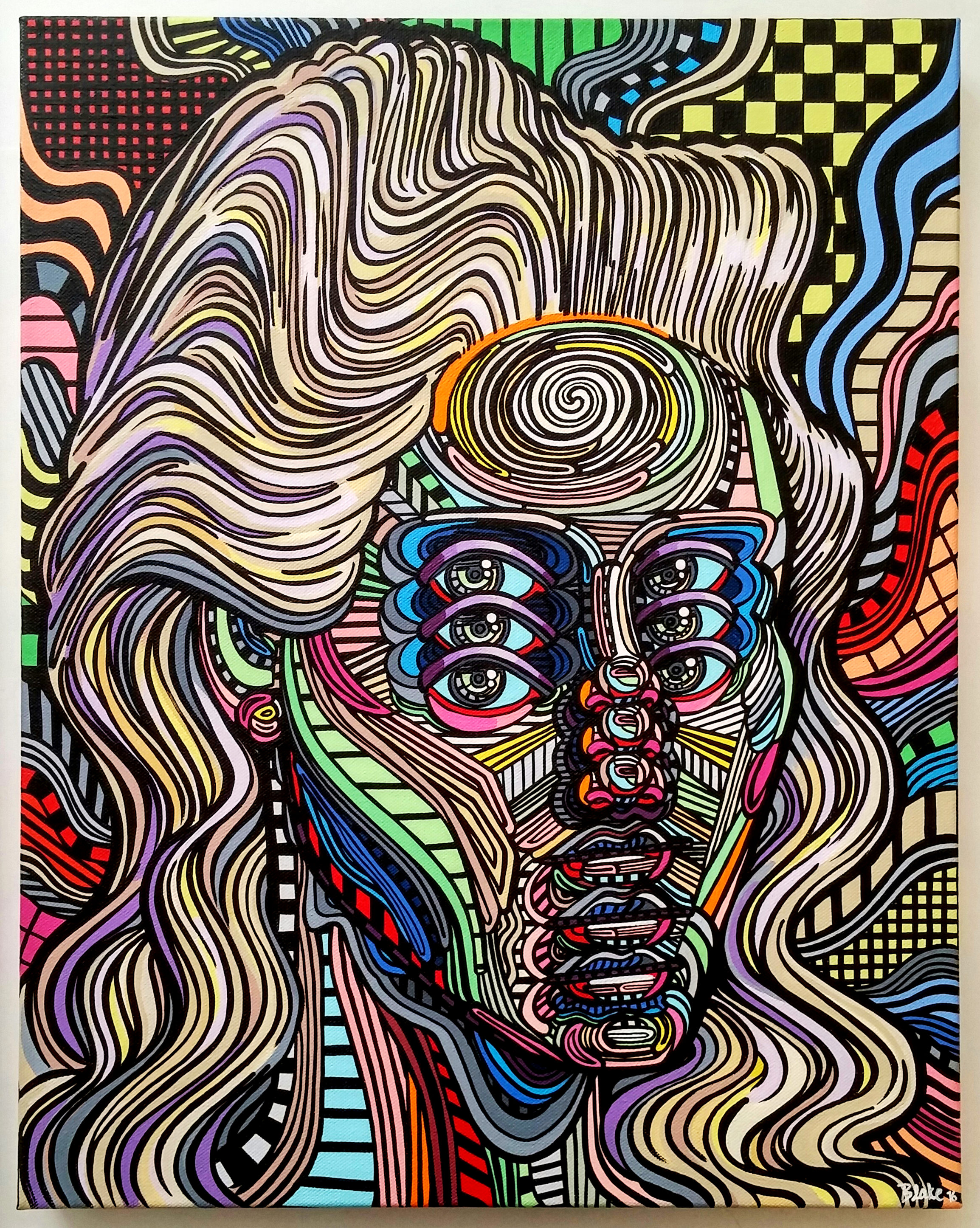 "Aphroditrois" 16" x 20" acrylic on canvas 2016