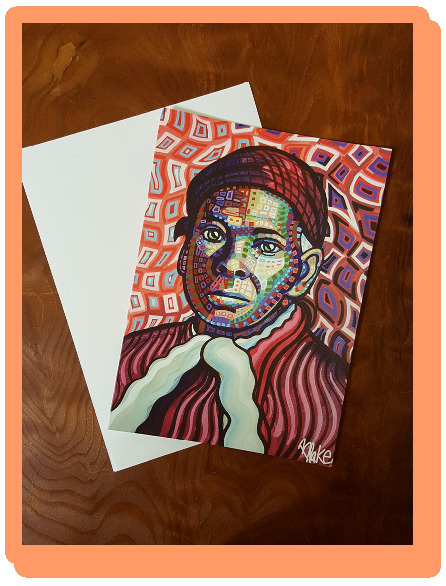 High quality Harriet Tubman image note cards are available from the Syracuse Cultural Workers catalog.
