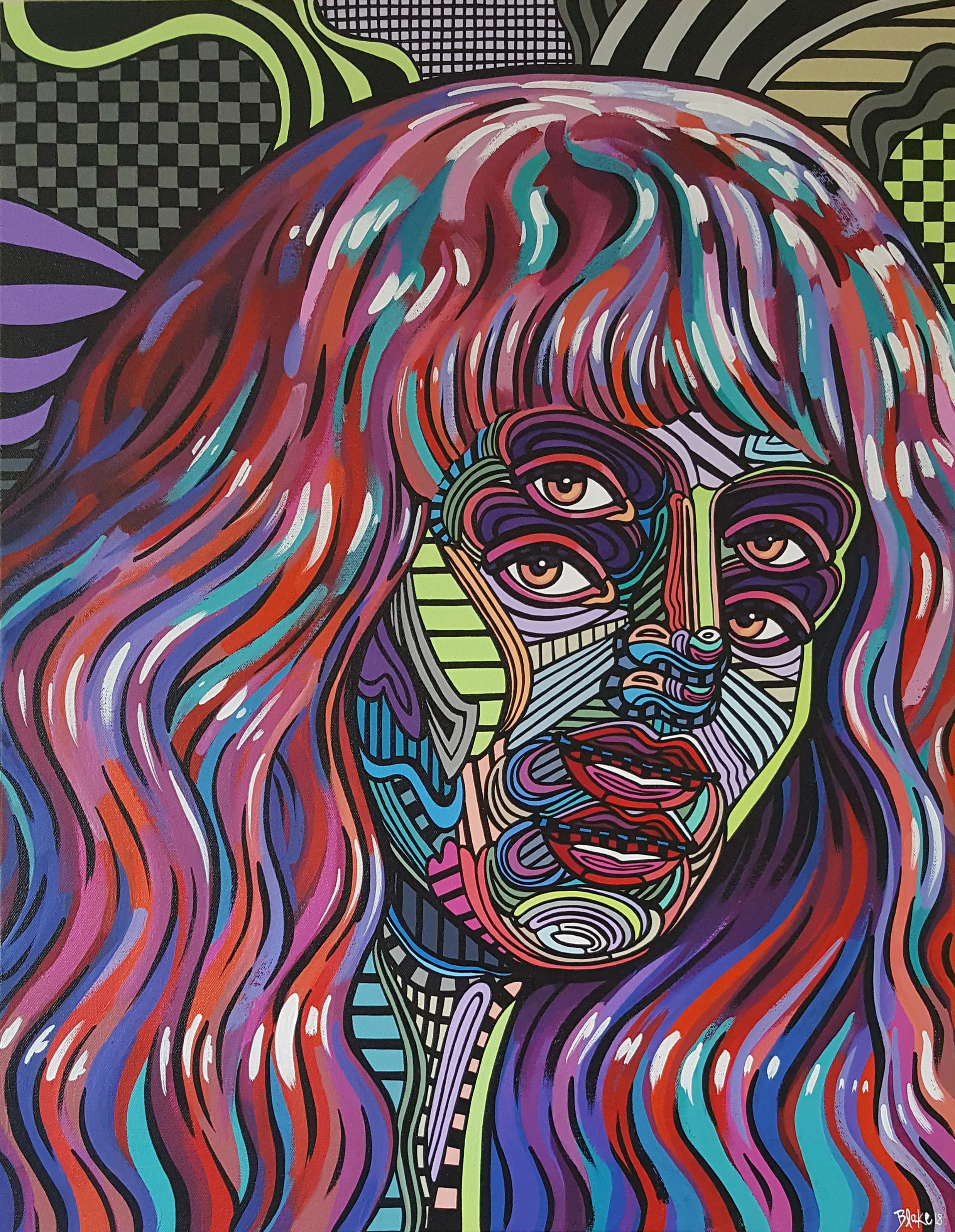 “Siren” 24” x 30” acrylic on canvas 2018 available