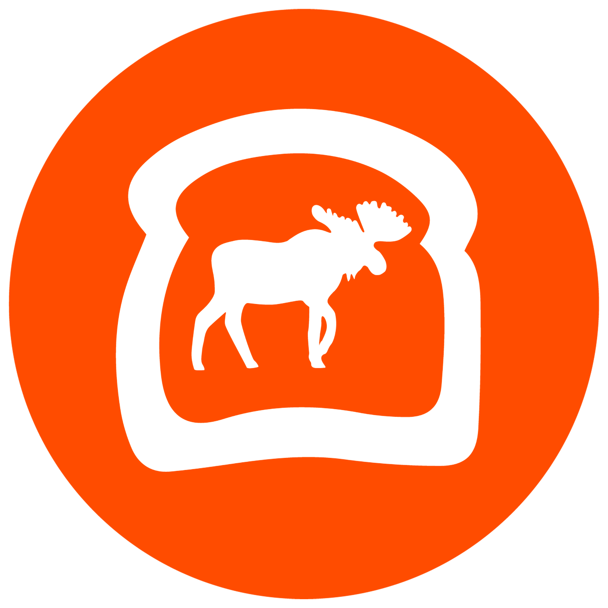 This design represents the sales team from the New England region. I was asked to incorporate a moose silhouette at the center of the Toast slice logo.