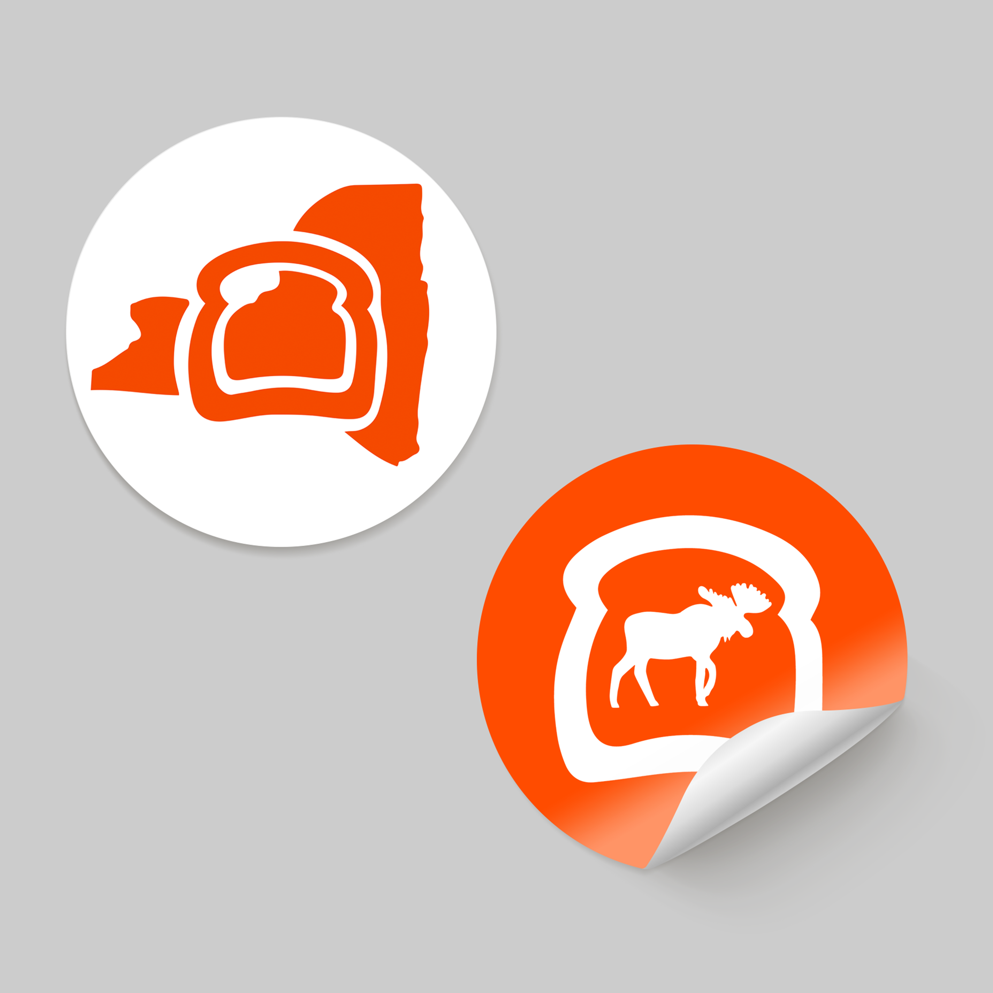 The regional logos as marketing sticker designs