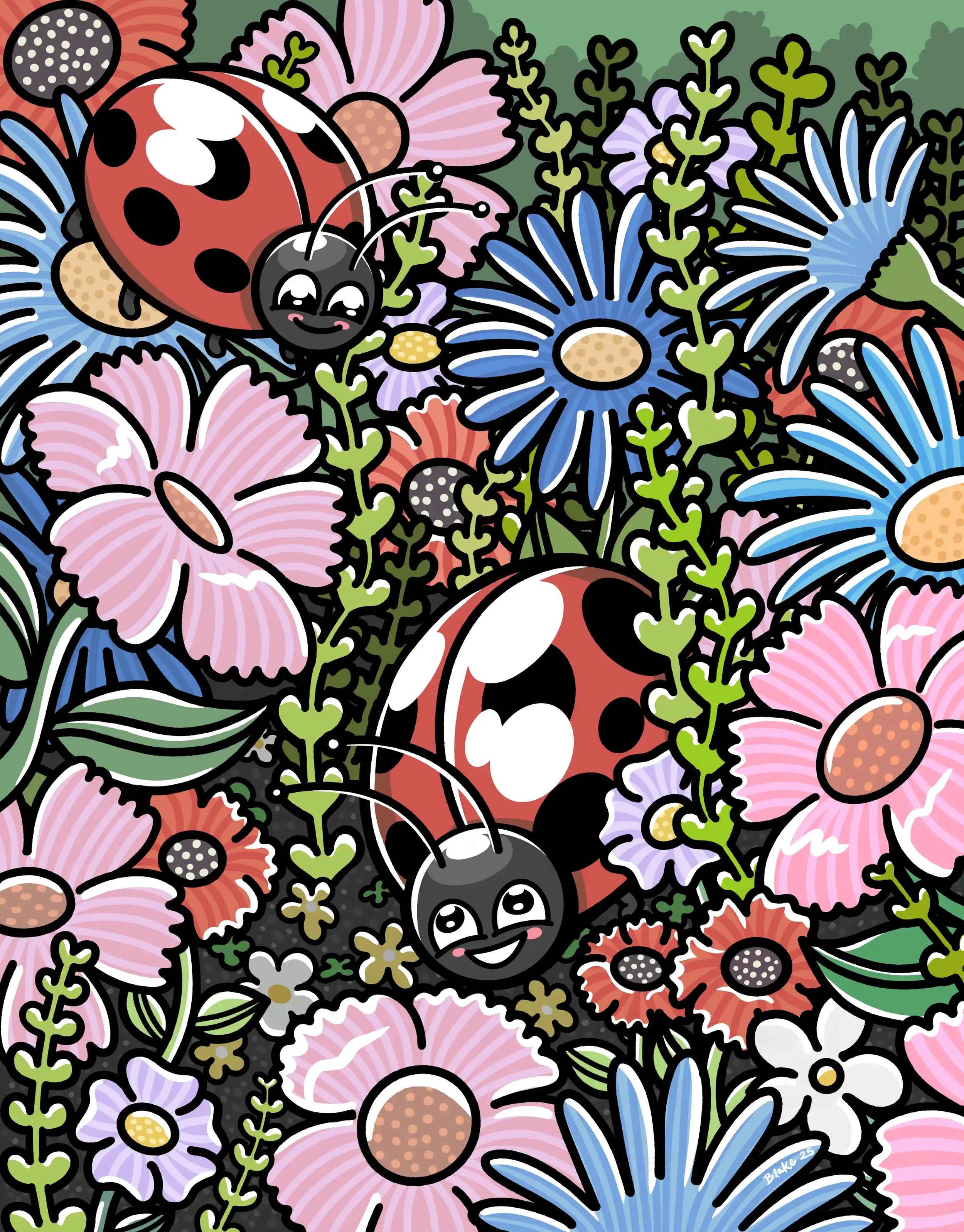 “Visibility is Survival” April 2025 Patreon Postcard Art Design