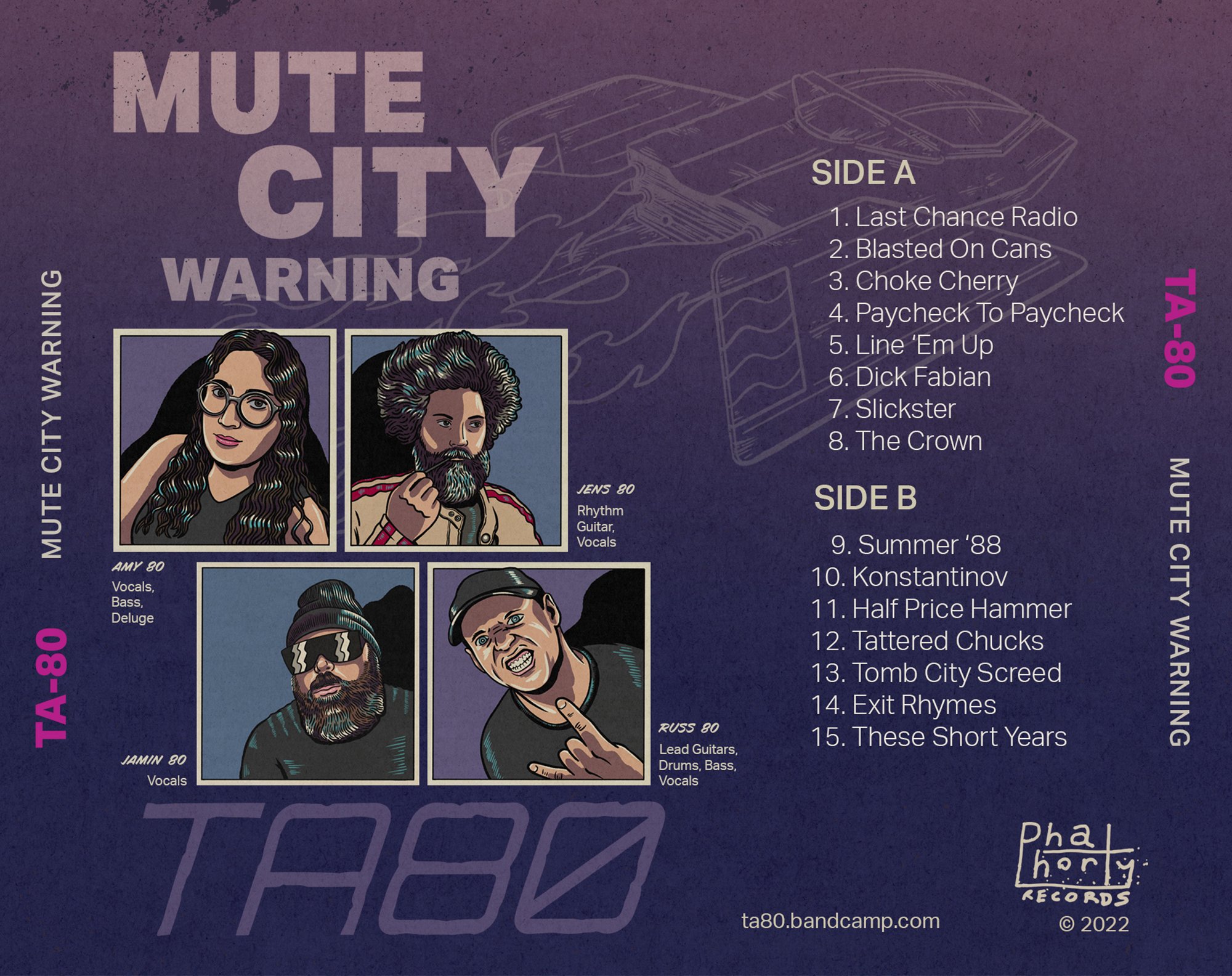 The traycard for back of the CD packaging