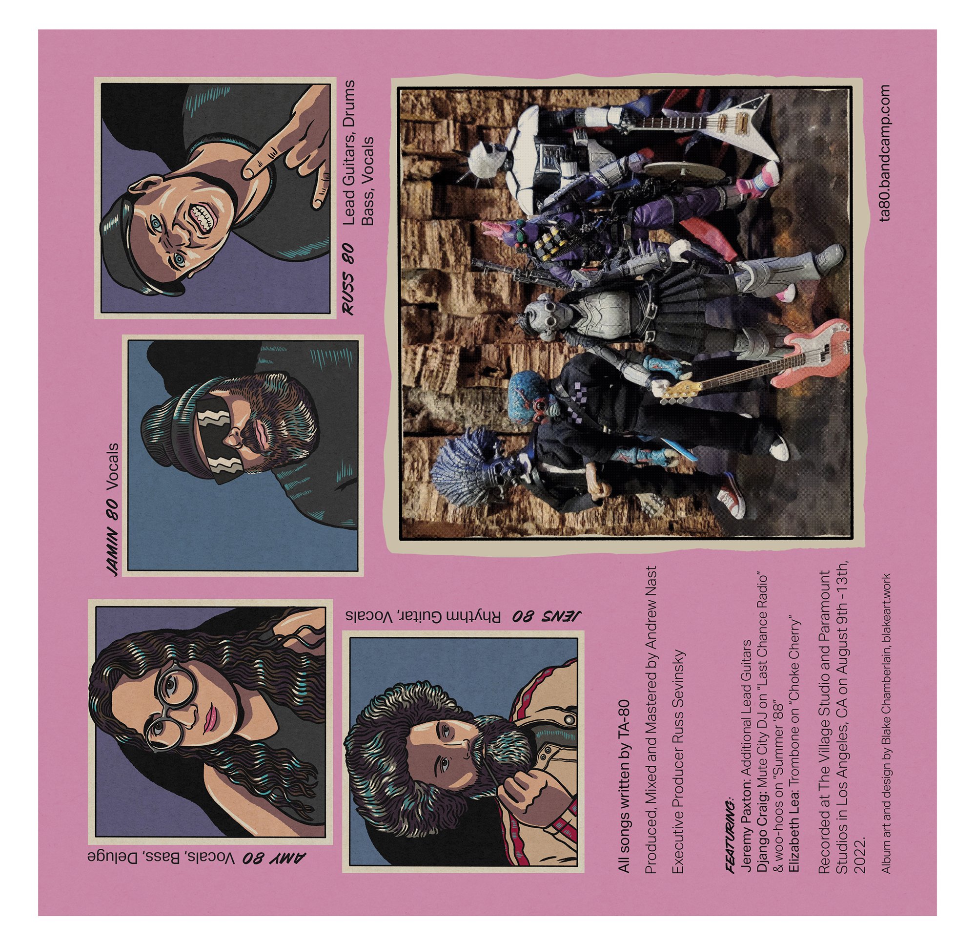 The cassette tape J-card back design
