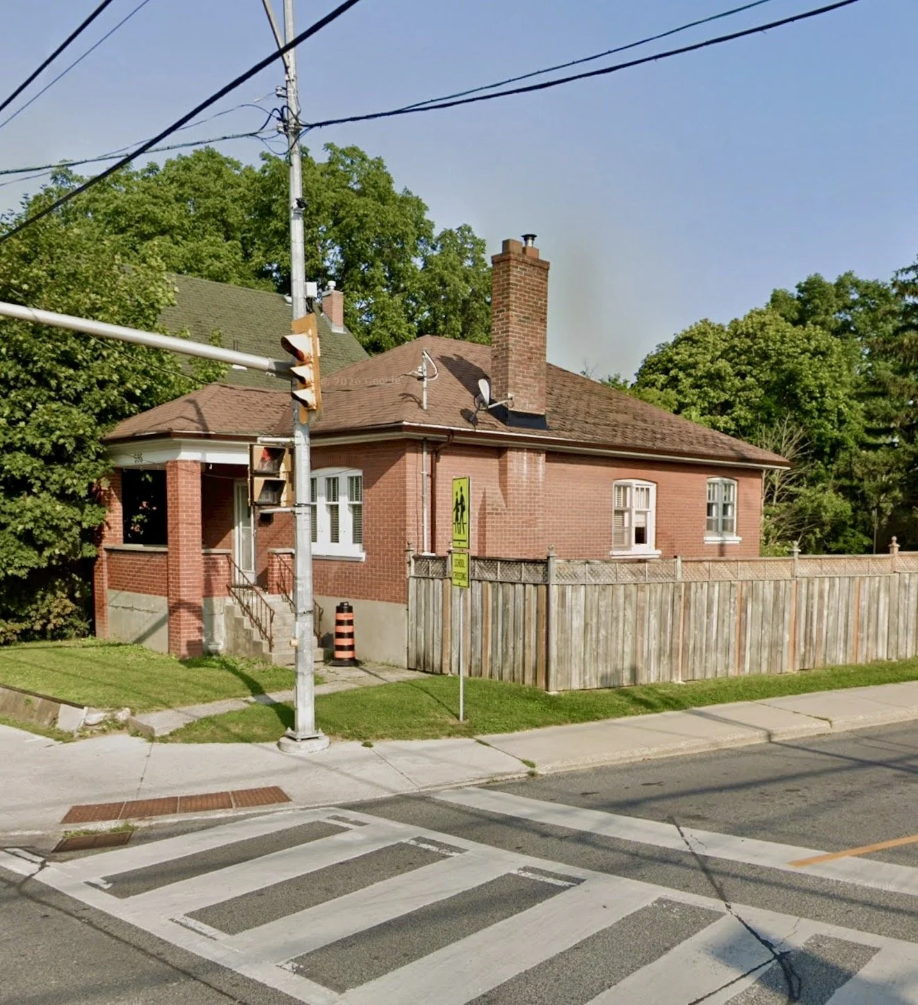 The former home at 595 Sherbrooke Street is being demolished to make way for future intersection improvements. (Photo by Scott Arnold)