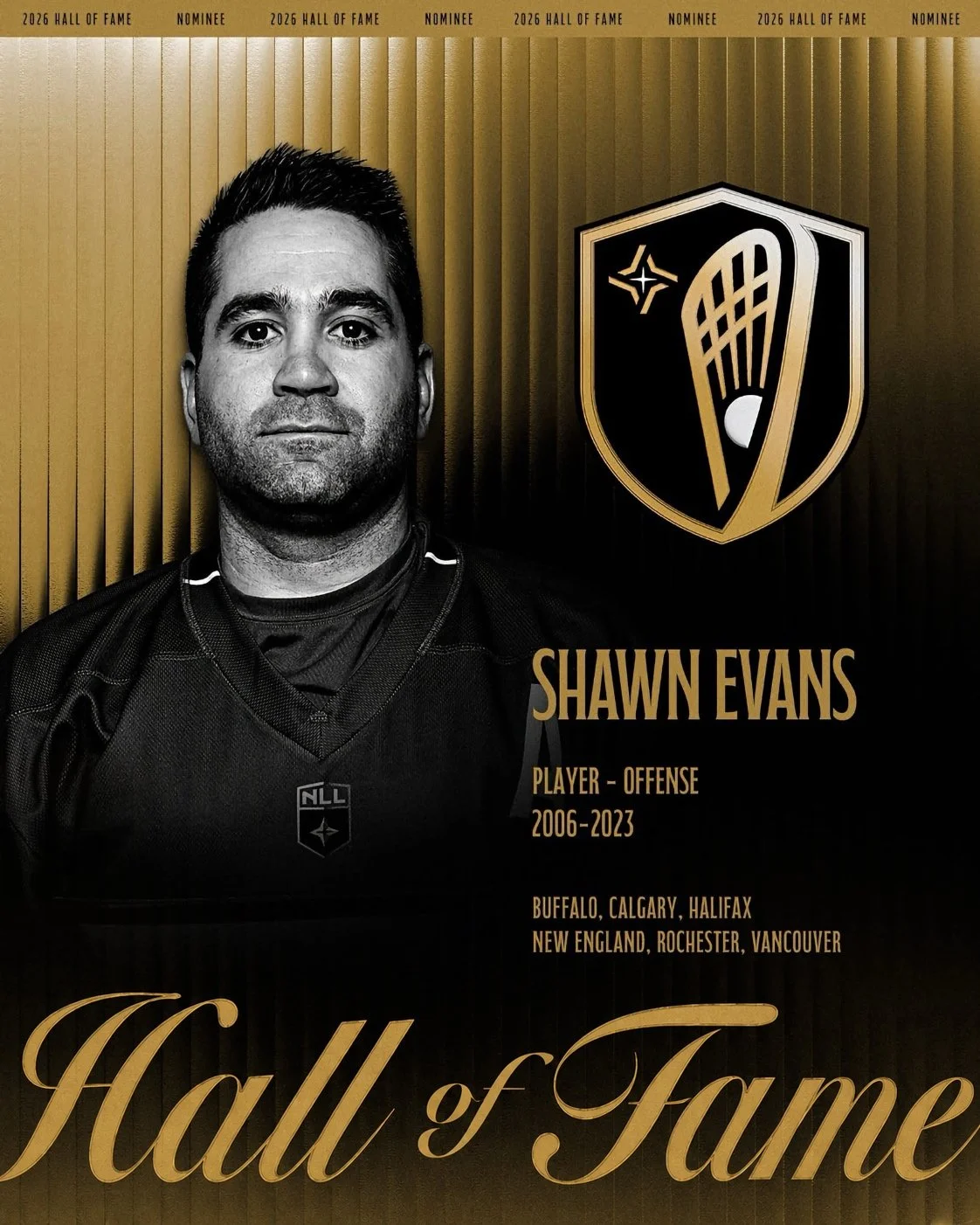 ptbo shawn evans nominated for nll hall of fame in offensive category