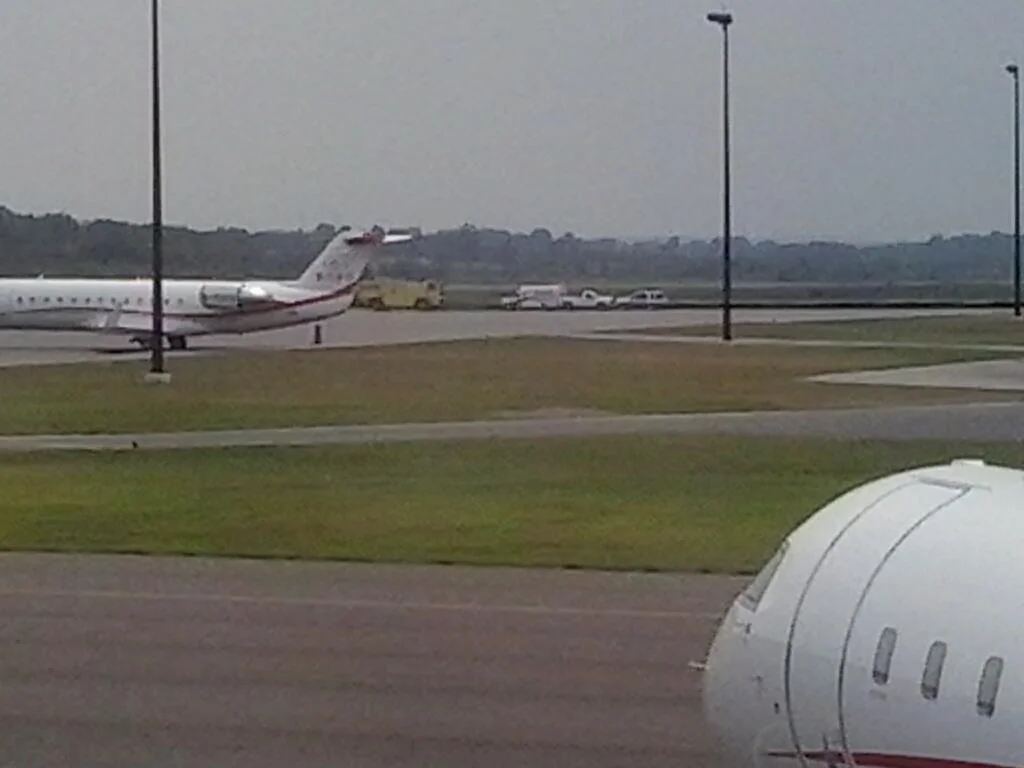 Photo via @DaveFB85 on Twitter of EMS on tarmac
