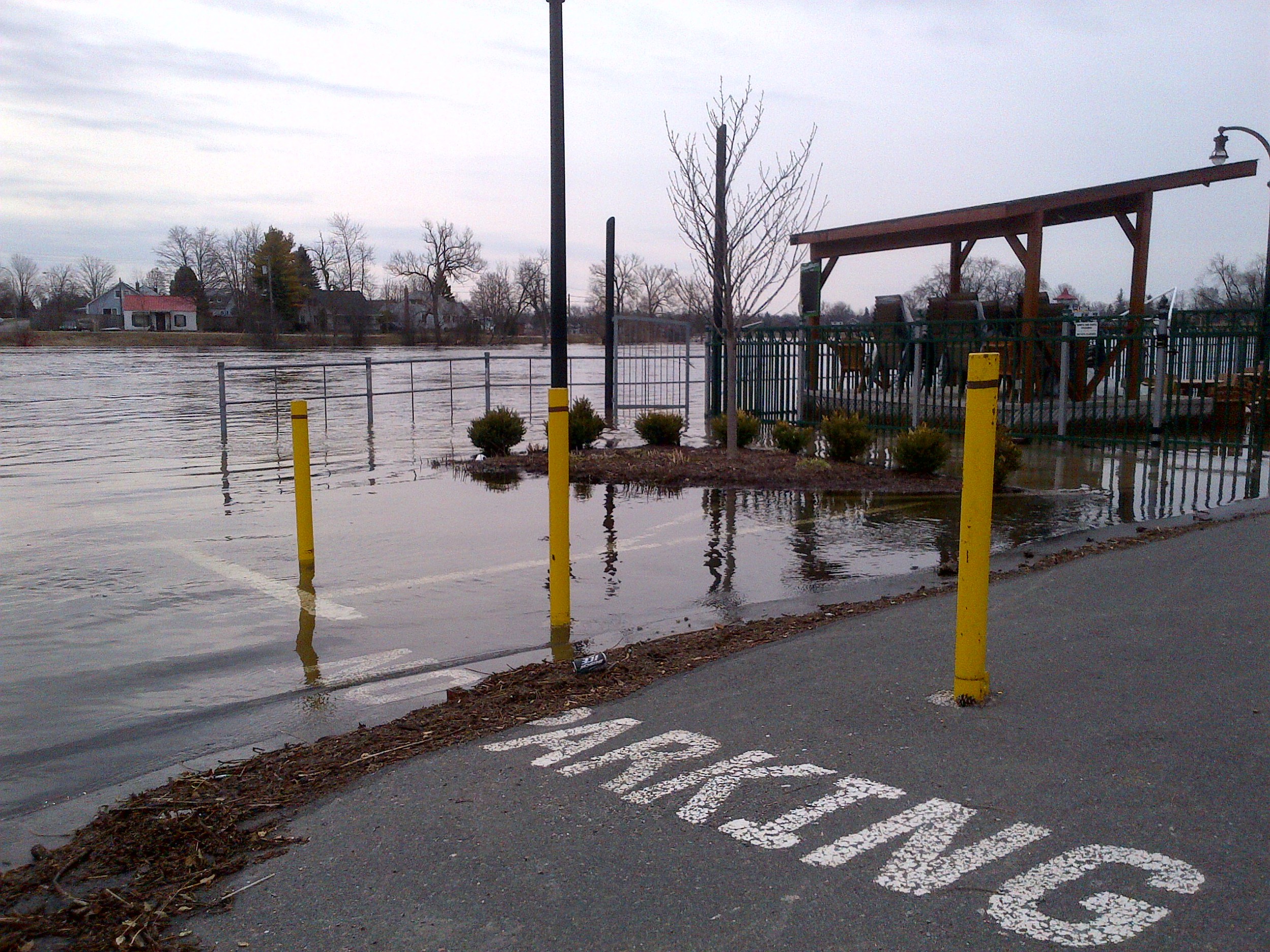 Holiday Inn parking lot getting washed out