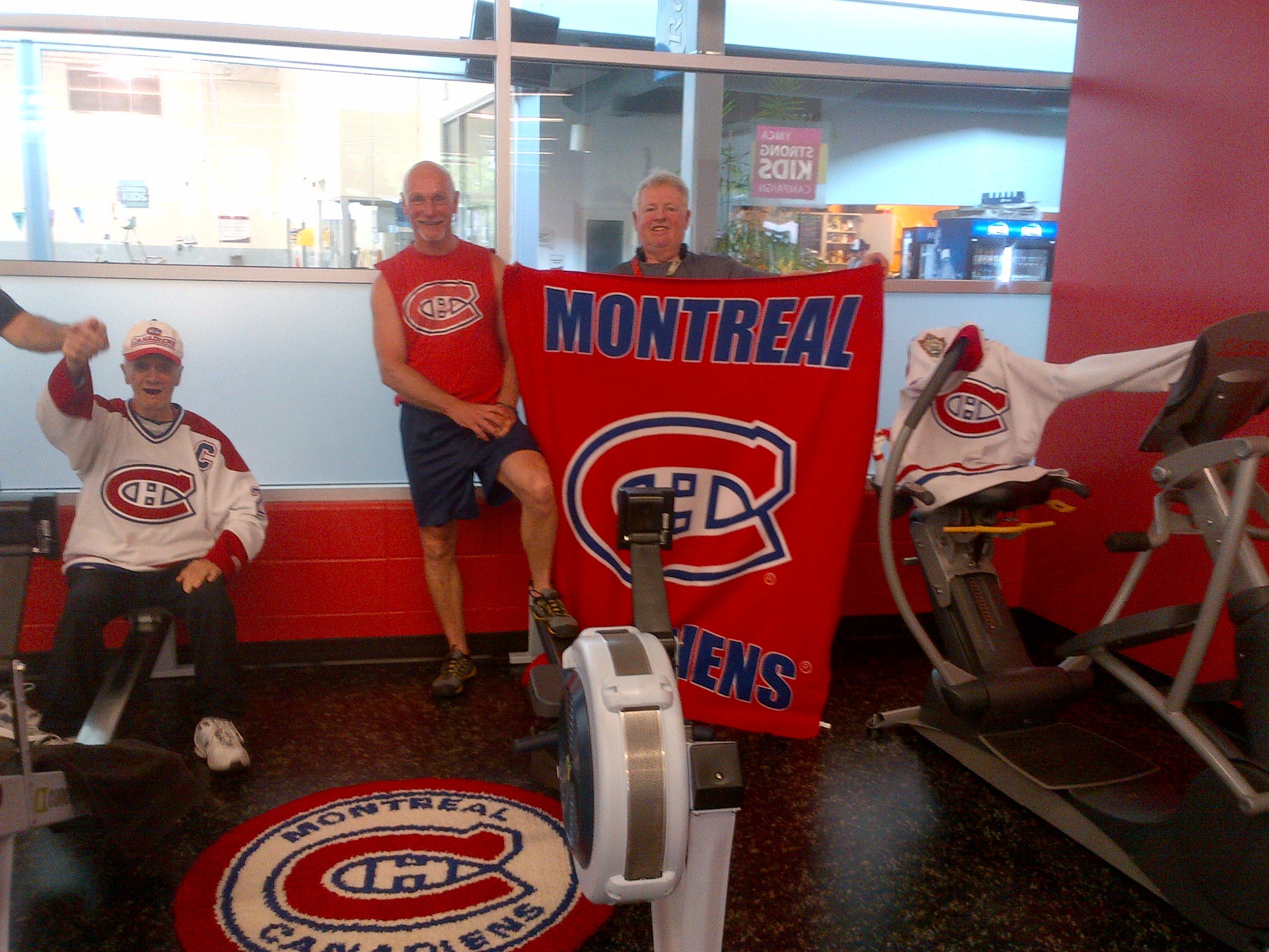 Tony Caravaggio, Steve Downer, Ron "Crunch" Crossman & PK Subban's jersey