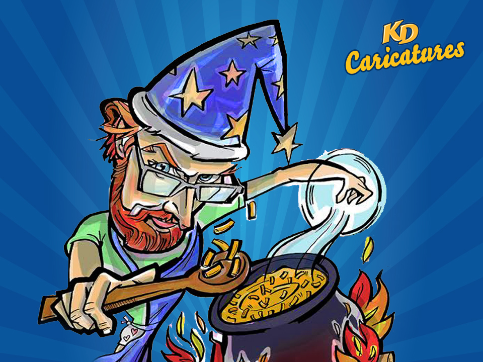 Jason's caricature of person that will kick off the KD campaign