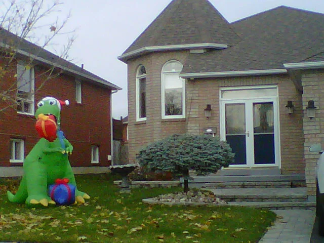 The T-Rex Of Glenforest Is In The Christmas Spirit 