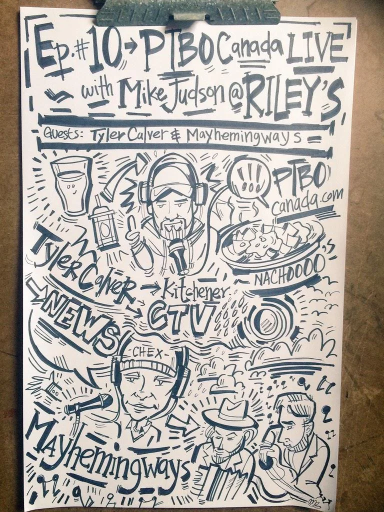 Artist Jason Wilkins Live Illustrated/Tweeted Our "PTBOCanada Live With Mike Judson" Podcast