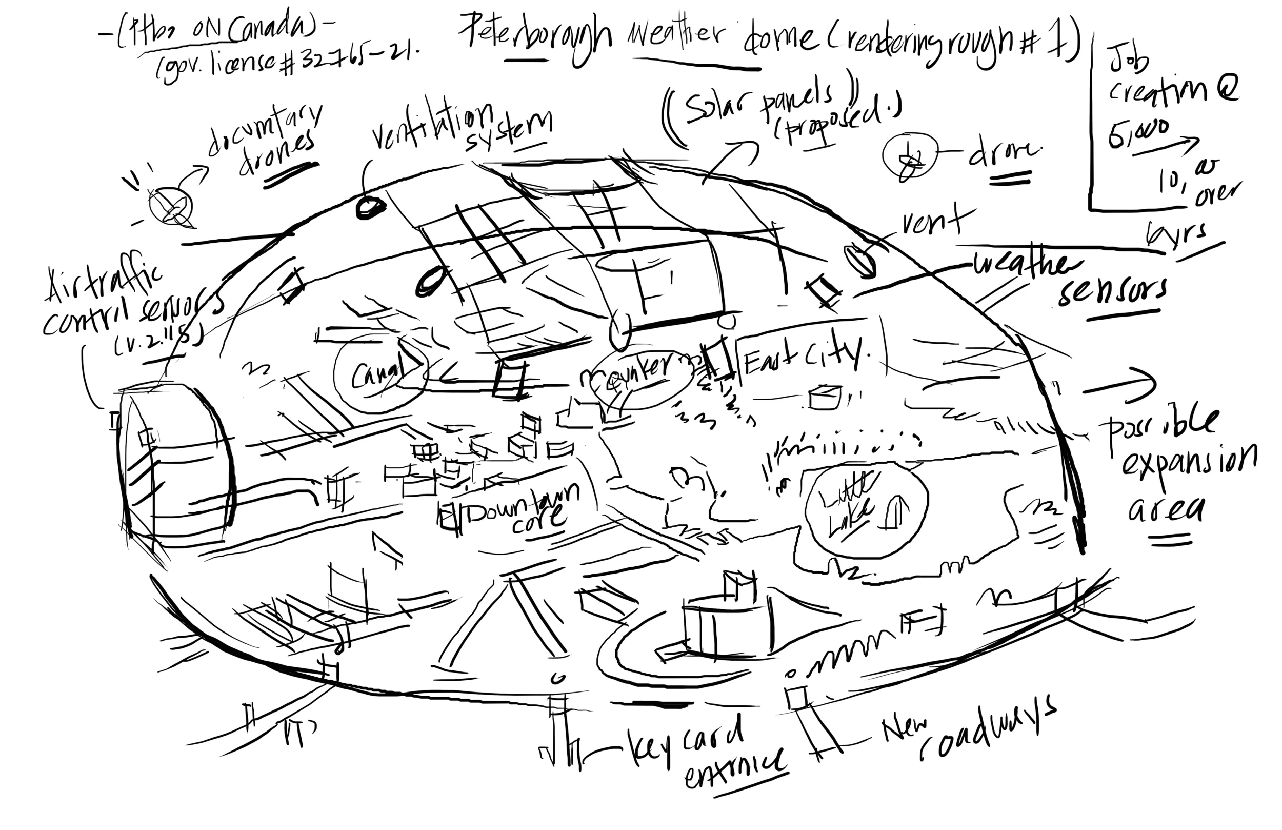 drawing of "Glass Roof" provided to us