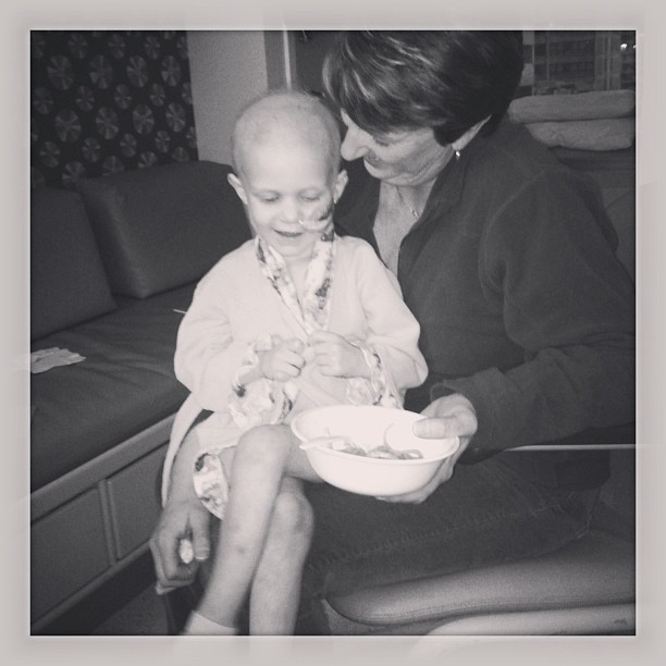 Sharon with her granddaughter Maci (who is now cancer free)