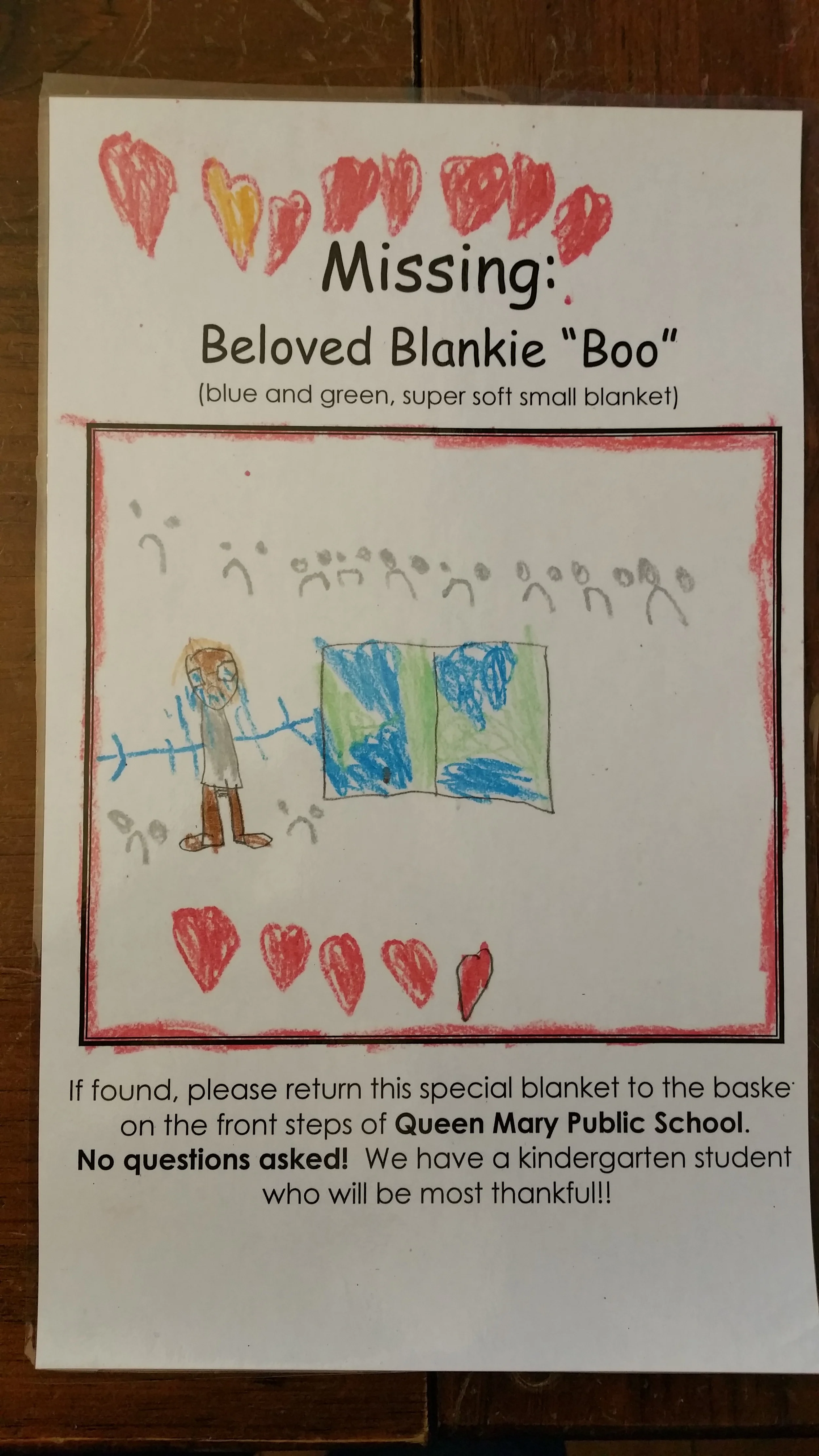 Kindergarten Class Rallies Around Classmate Whose Beloved Blanket "Boo" Stolen In Break-In