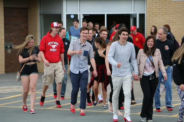 Amazing: 120 Male Students Walked A Mile At Crestwood On Friday 