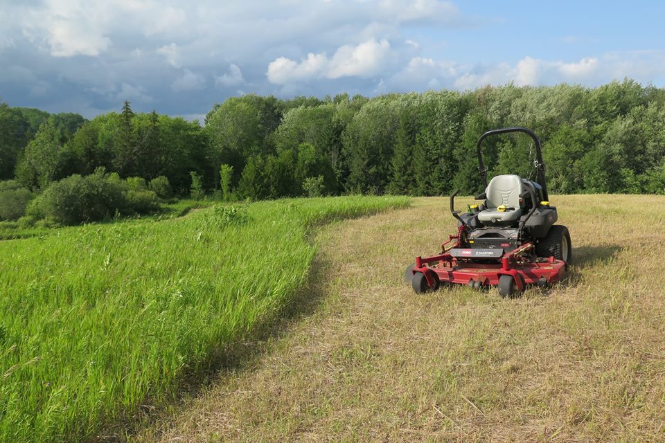 Fields being plowed for the course