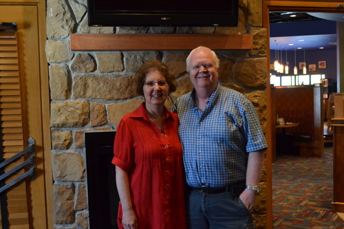 Cindy pictured with her husband Dave