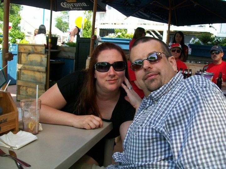 "That's my wife and myself at near my heaviest weight. At about 250 lbs. from a couple years ago." —Dan
