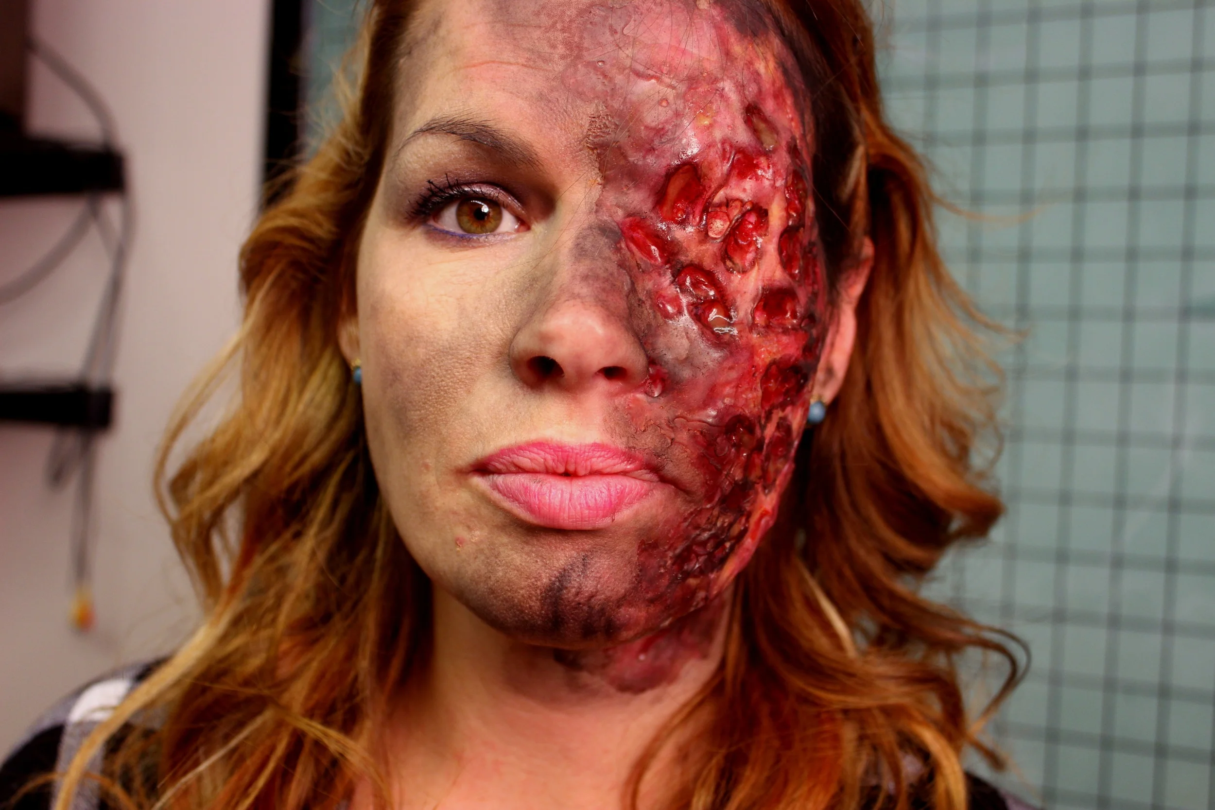Transforming Michelle Ferreri for a Halloween blog shoot Michelle did