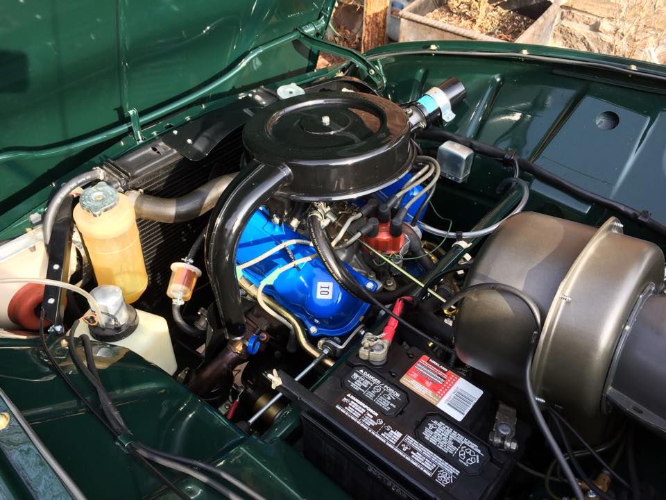The beautiful restored engine