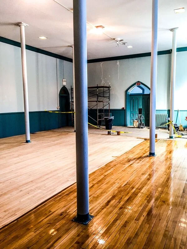 Multi-purpose space being refurbished. Photo by Scott Arnold