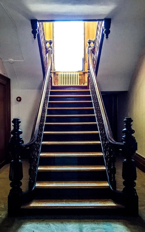 Stairway near entrance to The Mount. Photo by Scott Arnold