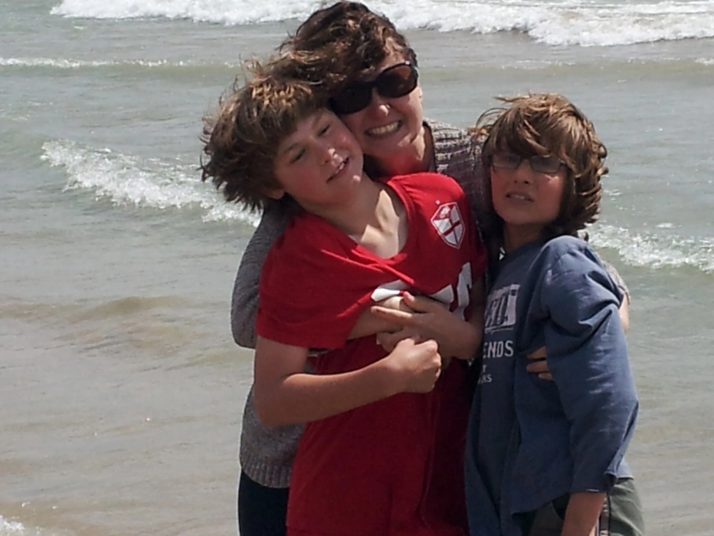 Michelle pictured with Keir and Chris