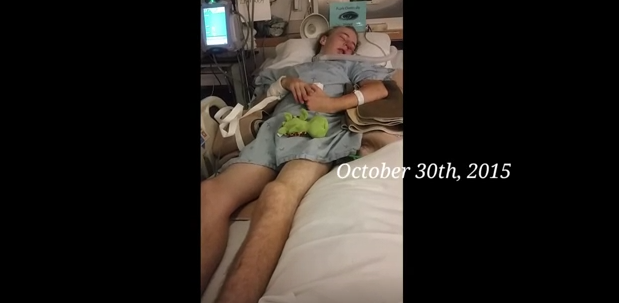 Isaiah after being in hospital for nearly 4 weeks