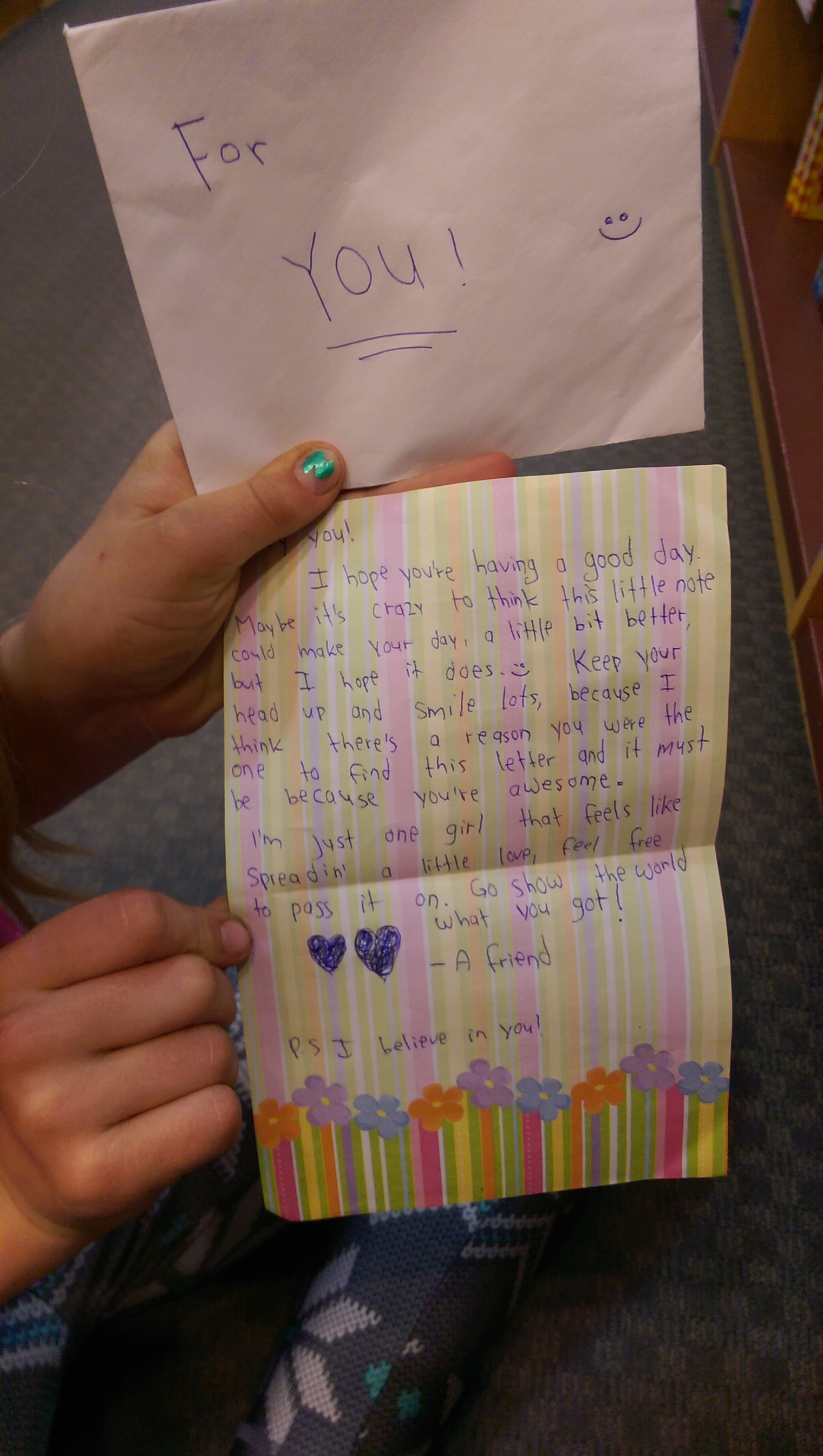 A Peterborough Girl Found An Amazing Note Behind A Book At Chapters