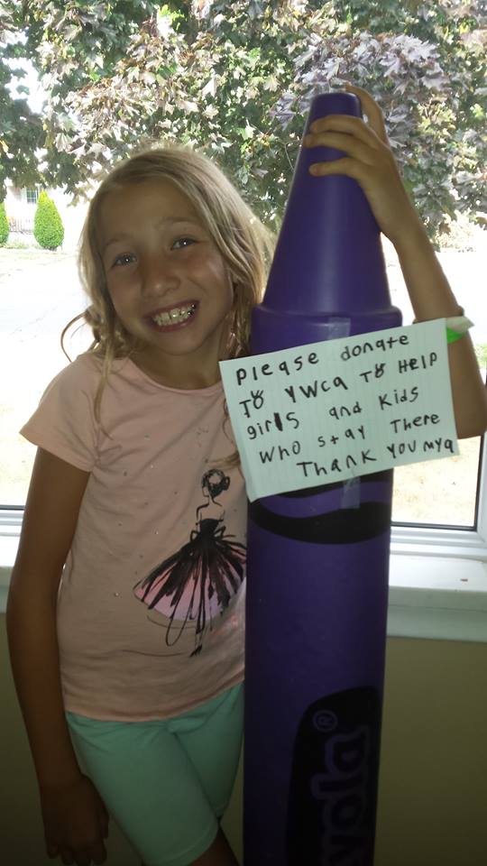 The awesome Mya with her Crayola Bank