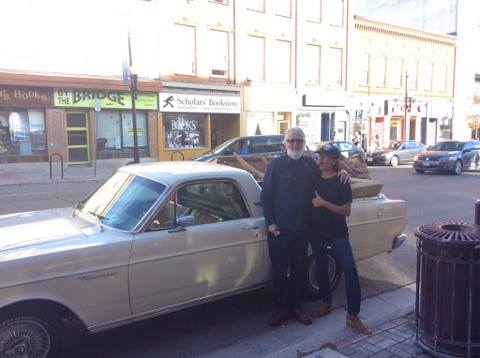Greg & Catalina with what Catalina calls his "uber cool car"
