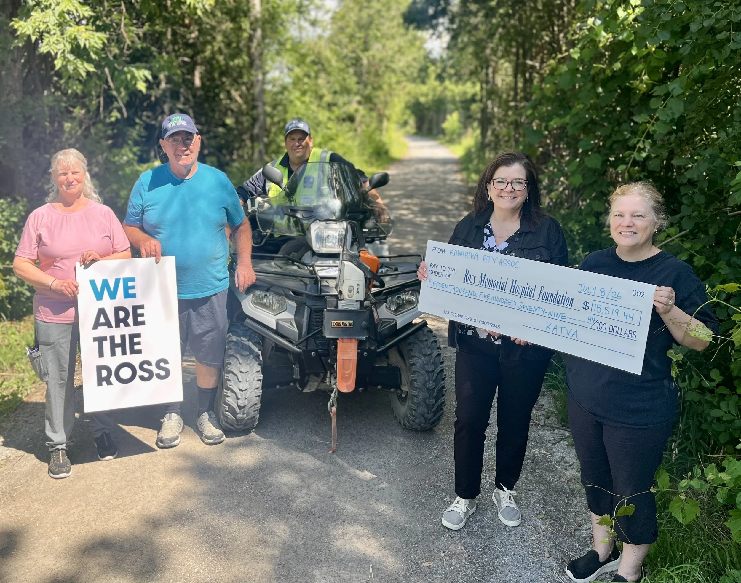 The Kawartha ATV Association's Poker run has reached a monetary milestone in support of the ross memorial hospital foundation