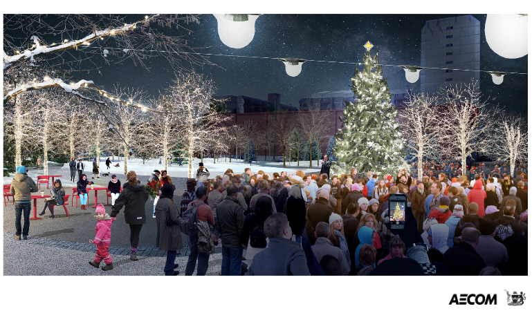 "The Commons" area