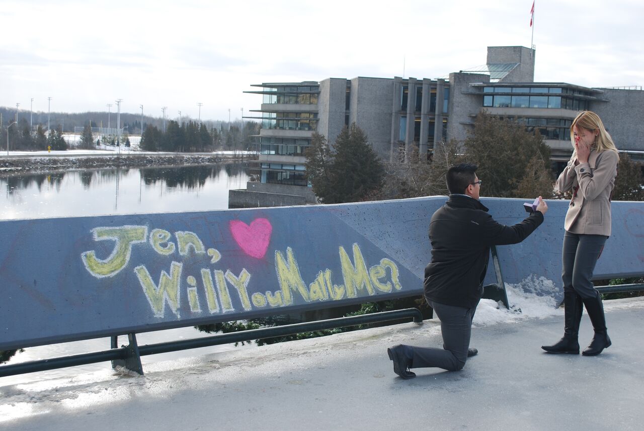 Alex & Jen: The Amazing Story Behind A Sweet Marriage Proposal On The Trent University Bridge 