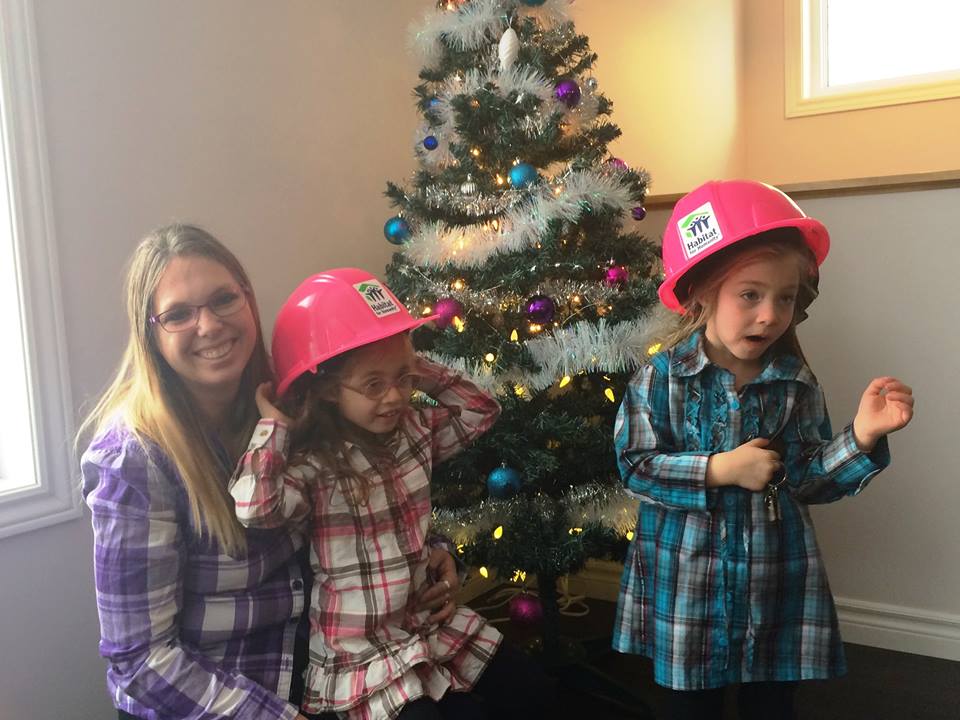 The Young family rocking the plaid: Nicole with daughters Serenity and Savannah