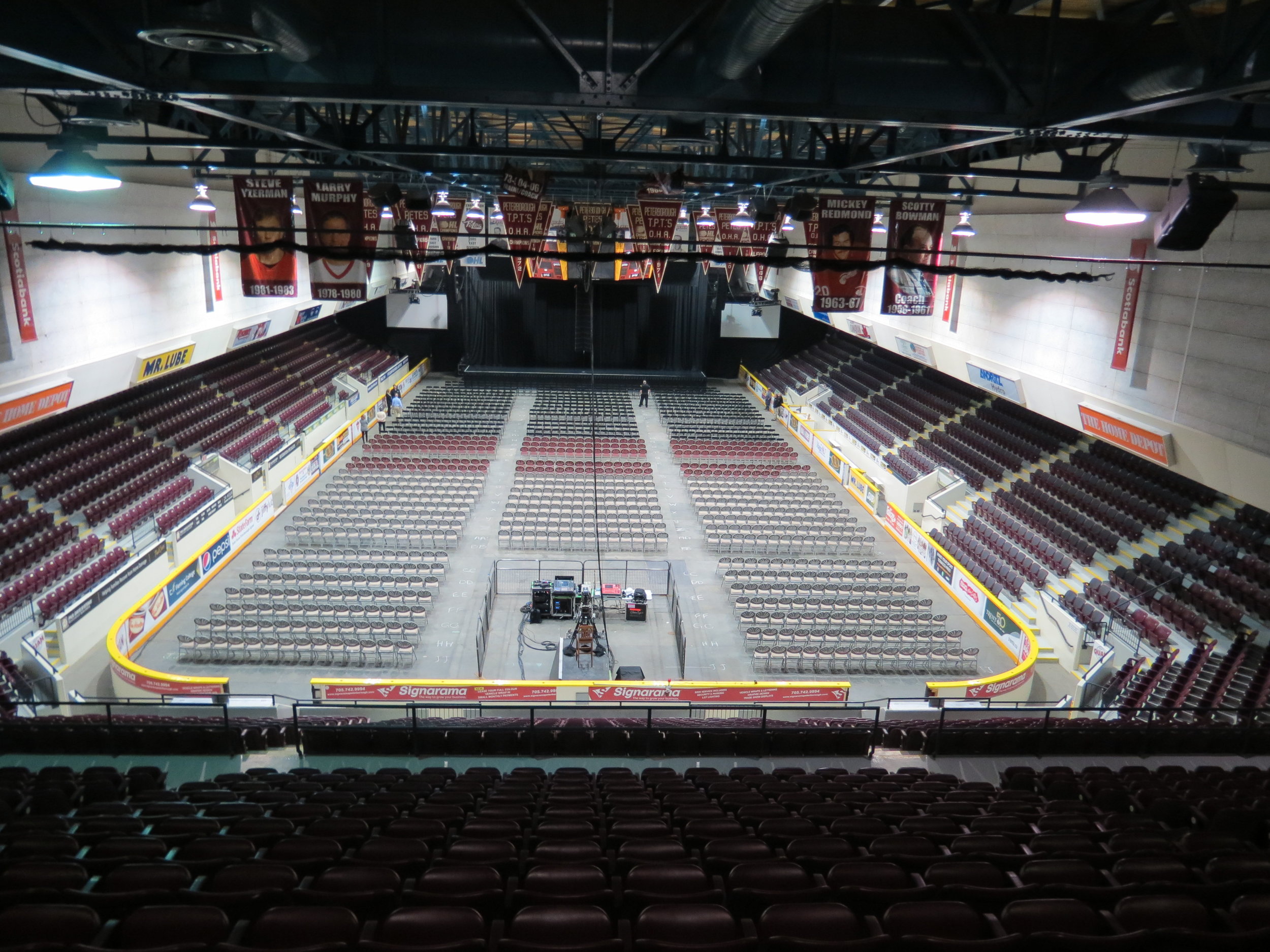 Every seat is a great one in the Memorial Centre!