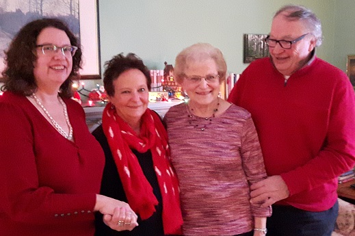 Pictured in photo: the Stainton cousins—E.J. Rath, Catherine Hawley, Diane Werry and Brian Lee at a Christmas gathering on Albertus Avenue.