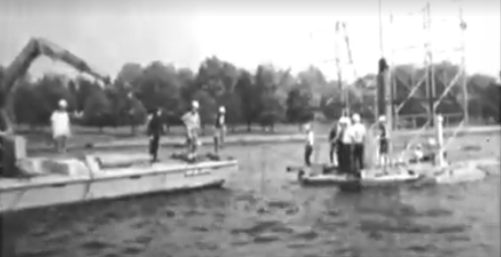 Centennial Fountain construction