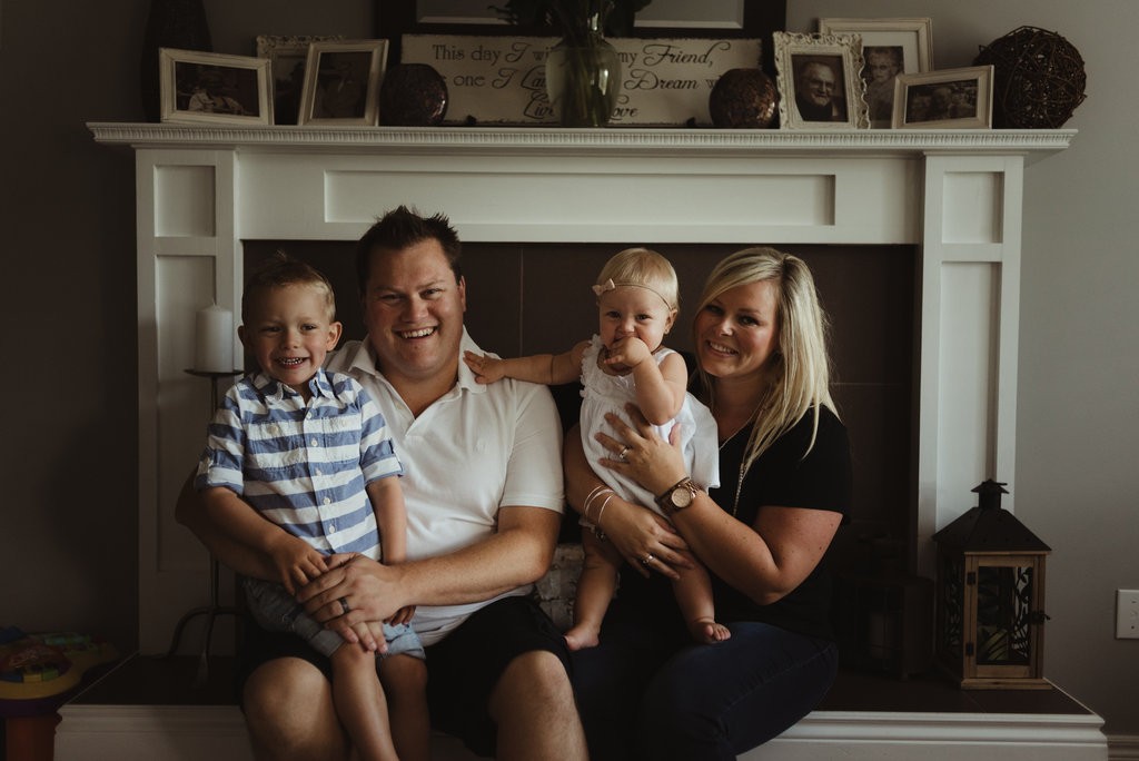 Dan with his wife Amy and children Mack and Nina
