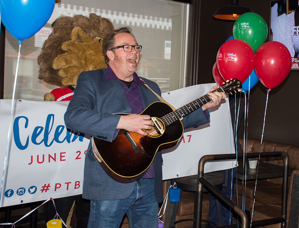 Rick Fines playing at launch announcement
